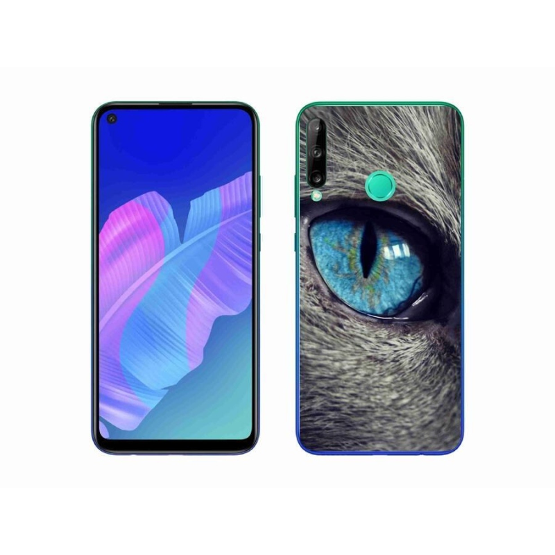 Gél tok mmCase a Huawei P40 Lite E készülékhez - kék macskaszem