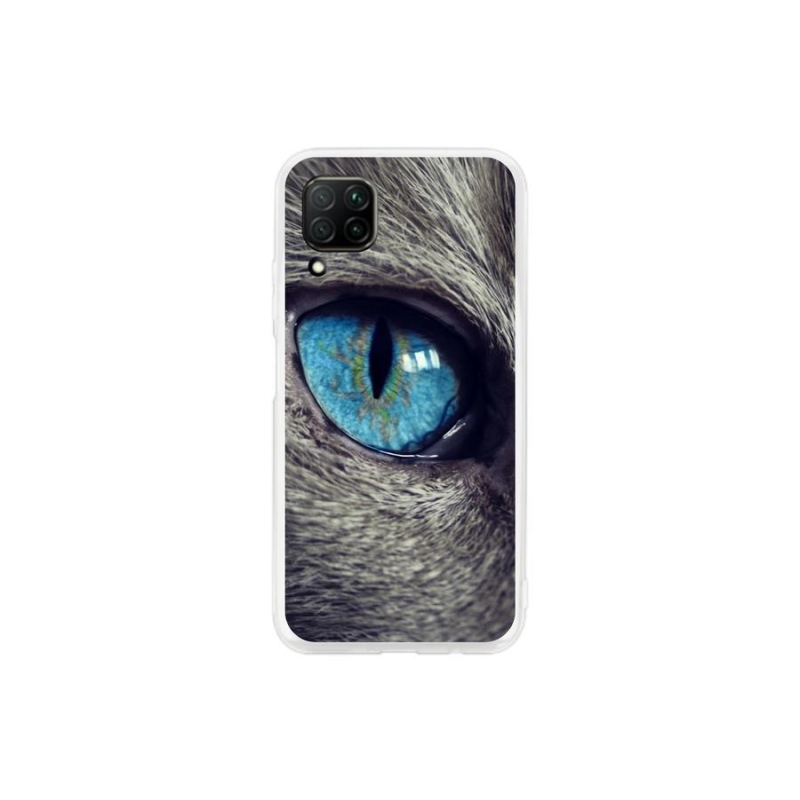 Gél tok mmCase a Huawei P40 Lite készülékhez - kék macskaszem