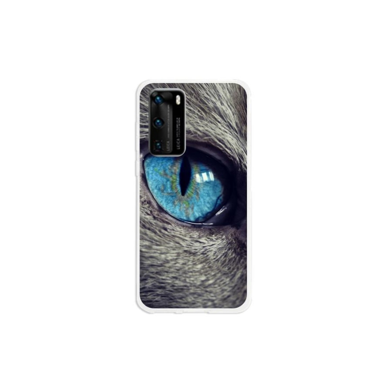 Gél tok mmCase a Huawei P40 készülékhez - kék macskaszem