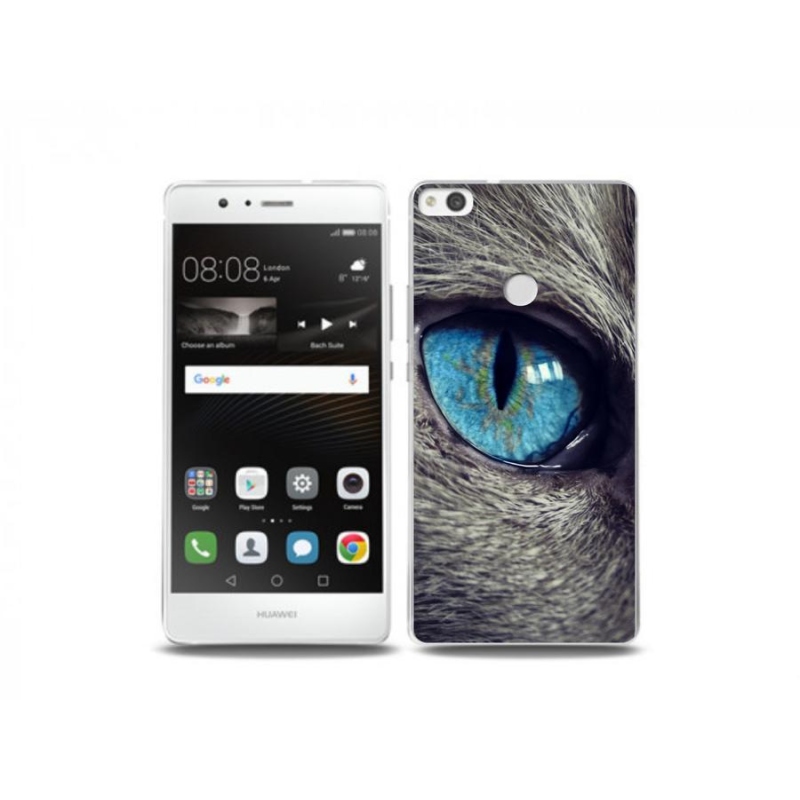 Gél tok mmCase a Huawei P9 Lite (2017) - kék macskaszemhez