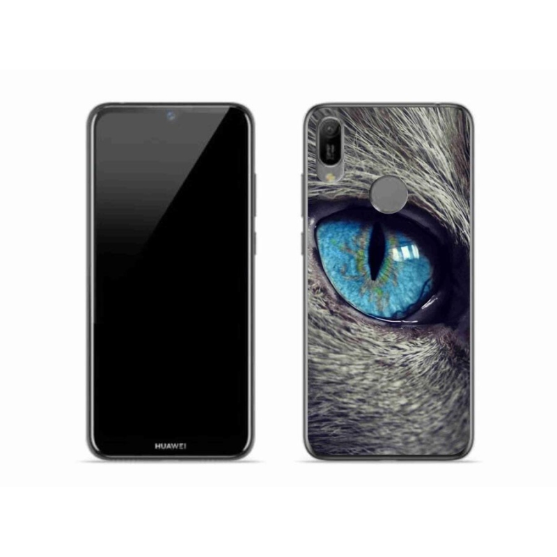 Gél tok mmCase a Huawei Y6 (2019) - kék macskaszemre