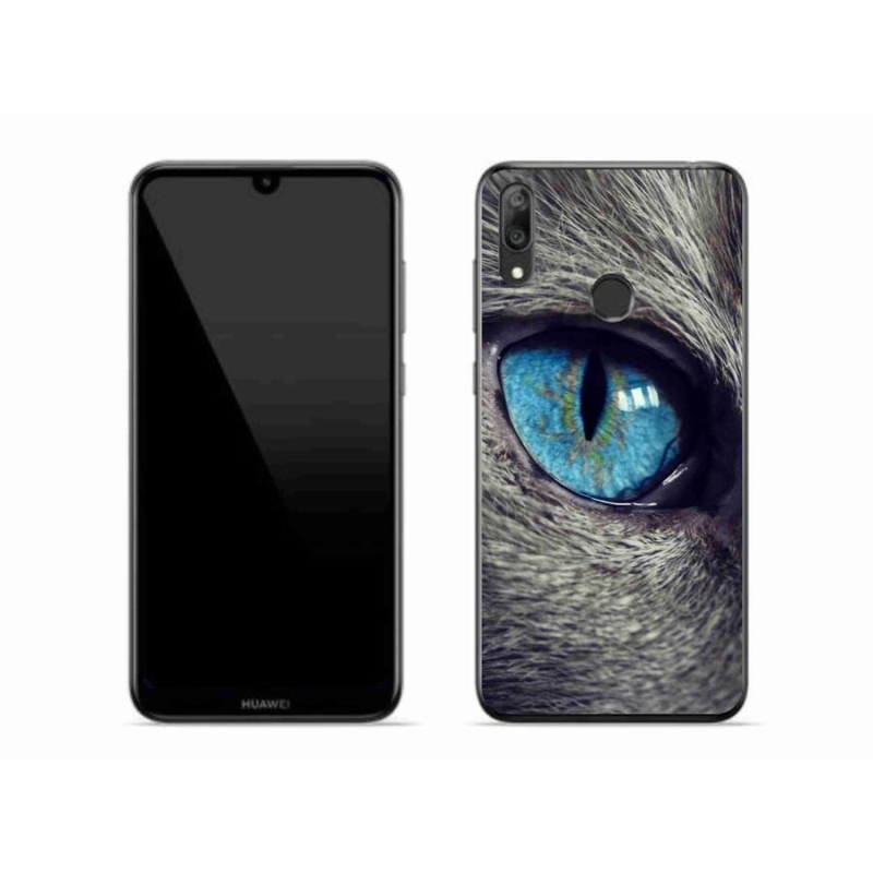 Gél tok mmCase a Huawei Y7 (2019) - kék macskaszemre