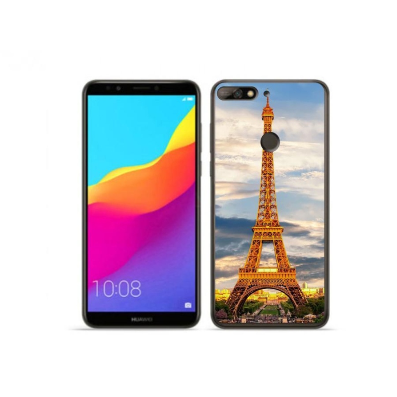 Gél tok mmCase a Huawei Y7 Prime (2018) számára - eiffel torony 3