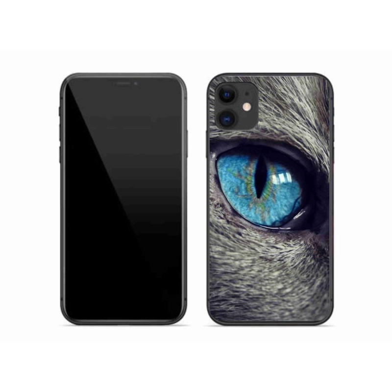 Gél tok mmCase iPhone 11 készülékhez - kék macskaszem