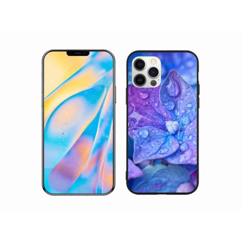 Gél tok mmCase iPhone 12 készülékhez - lila virág