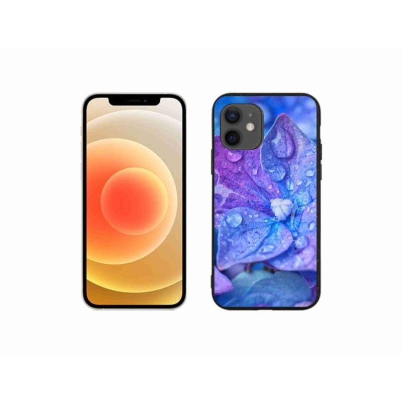 Gél tok mmCase iPhone 12 mini készülékhez - lila virág
