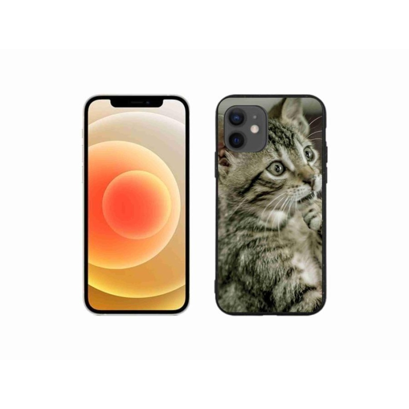 Gél tok mmCase iPhone 12 mini készülékhez - aranyos macska