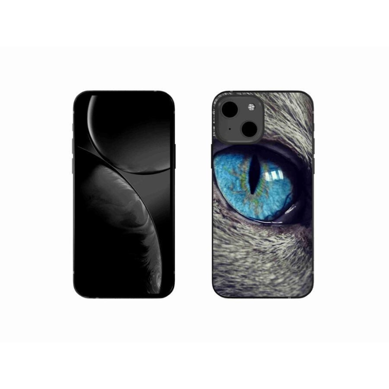 Gél tok mmCase iPhone 13 mini 5.4 készülékhez - kék macskaszem