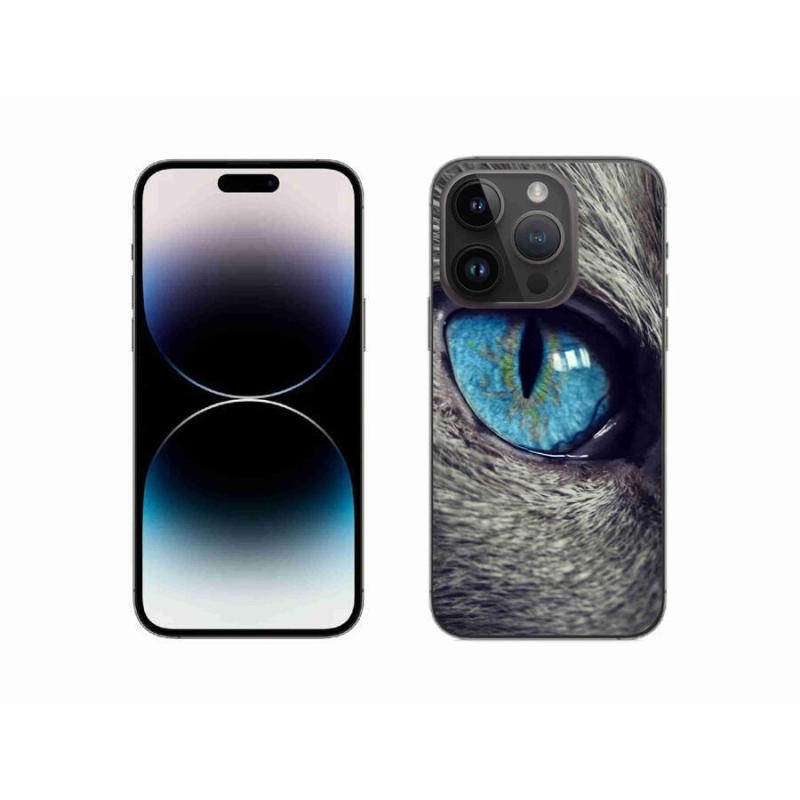 Gél tok mmCase iPhone 14 Pro 6.1 készülékhez - kék macskaszem