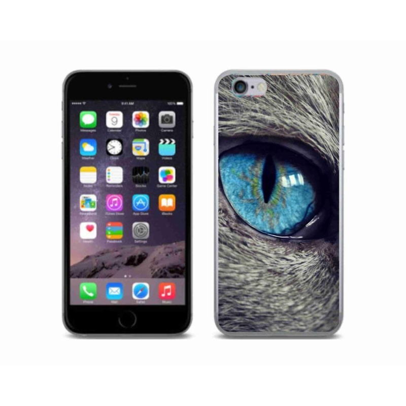 Gél tok mmCase iPhone 6/6S készülékhez - kék macskaszem