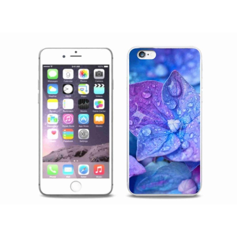 Gél tok mmCase iPhone 6/6S Plus készülékhez - lila virág