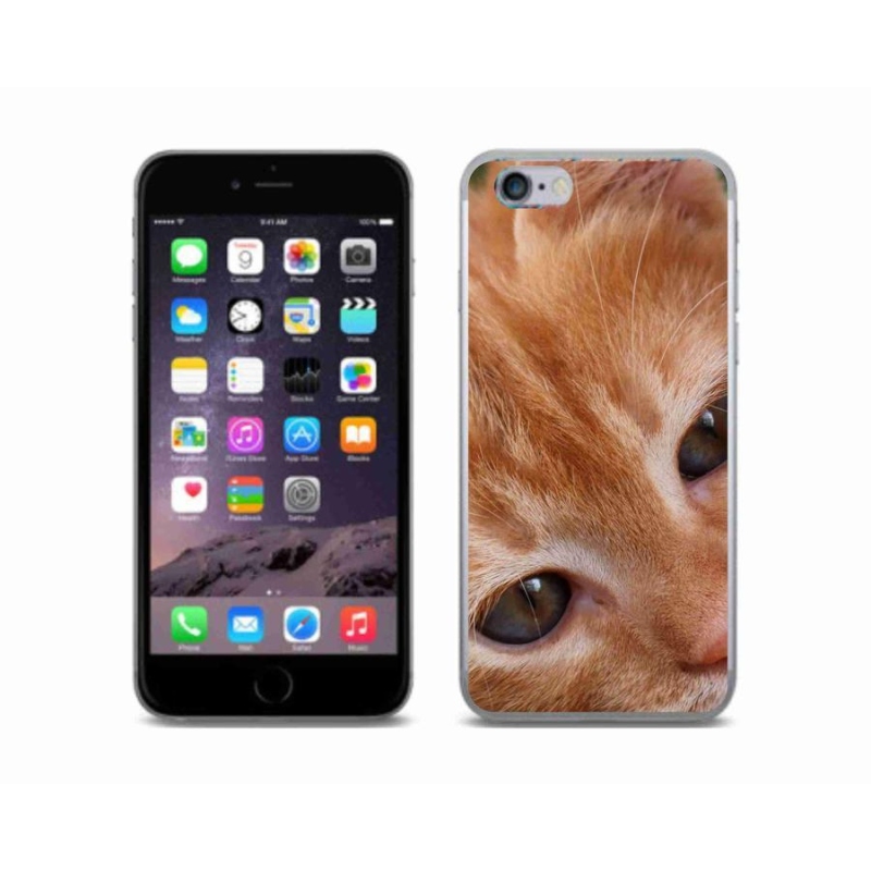 Gél tok mmCase iPhone 6/6S készülékhez - piros cica