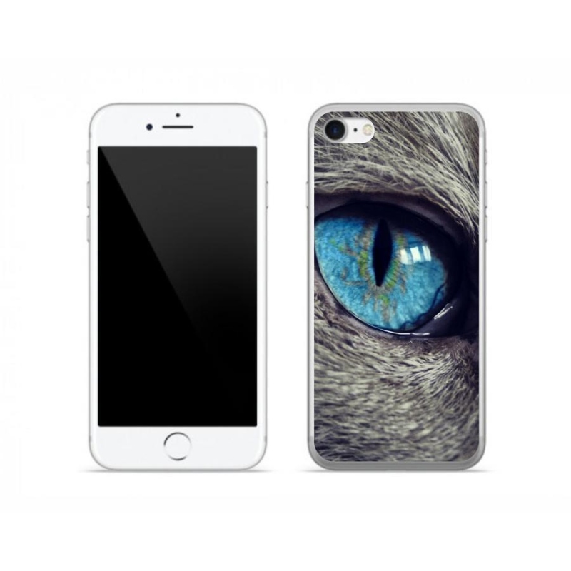 Gél tok mmCase iPhone 8 készülékhez - kék macskaszem
