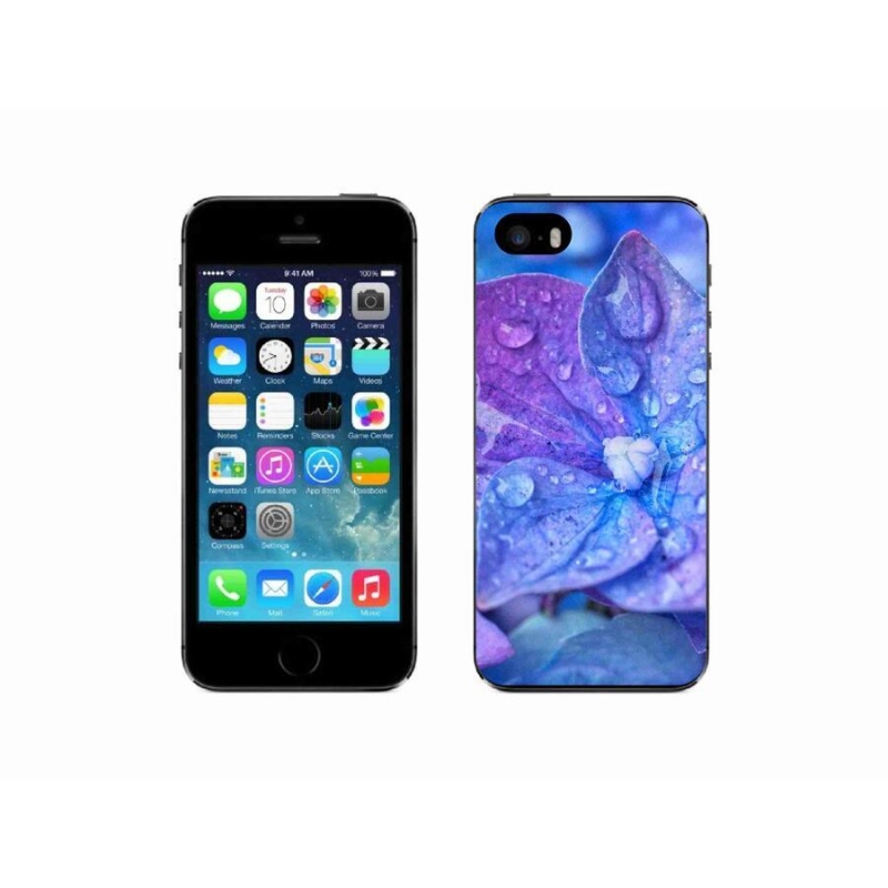 Gél tok mmCase iPhone SE (2016) készülékhez - lila virág