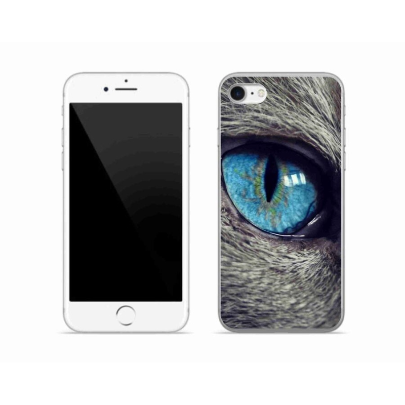 Gél tok mmCase iPhone SE-hez (2022) - kék macskaszem