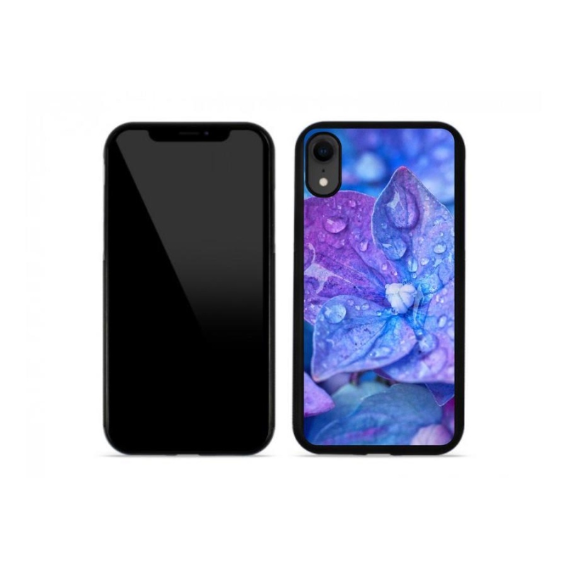 Gél tok mmCase iPhone XR készülékhez - lila virág