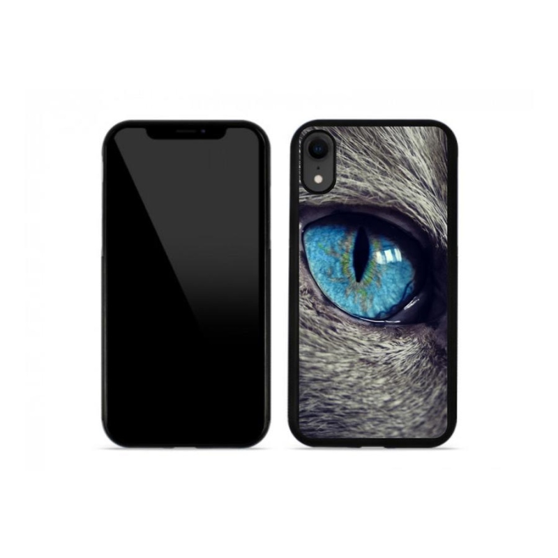 Gél tok mmCase iPhone XR készülékhez - kék macskaszem