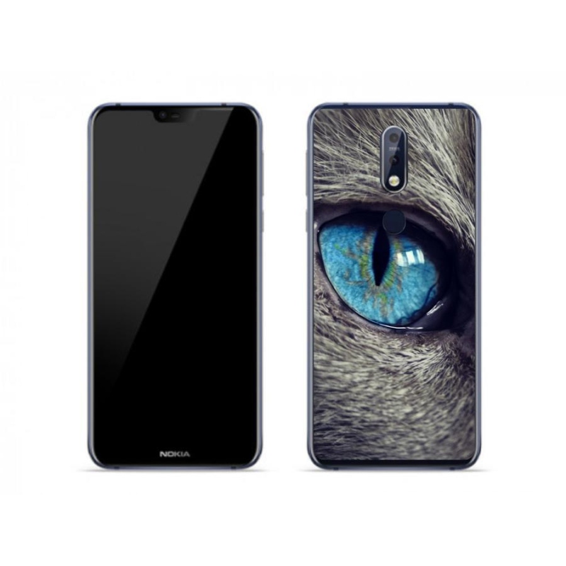 Gél tok mmCase a Nokia 7.1 készülékhez - kék macskaszem