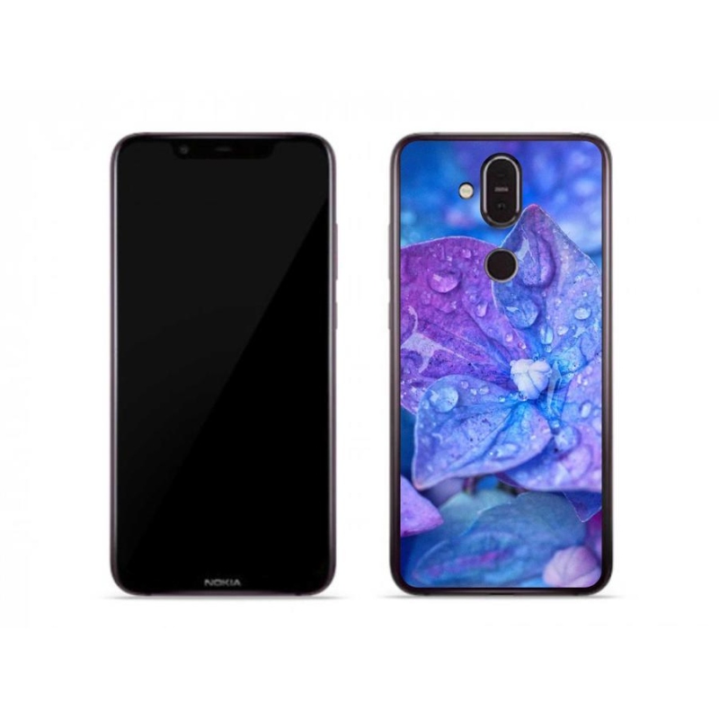 Gél tok mmCase a Nokia 7.1 Plus készülékhez - lila virág