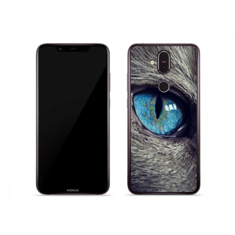 Gél tok mmCase a Nokia 7.1 Plus készülékhez - kék macskaszem