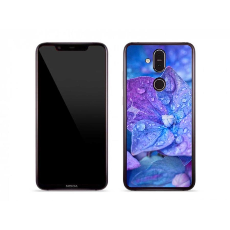 Gél tok mmCase a Nokia 8.1 készülékhez - lila virág