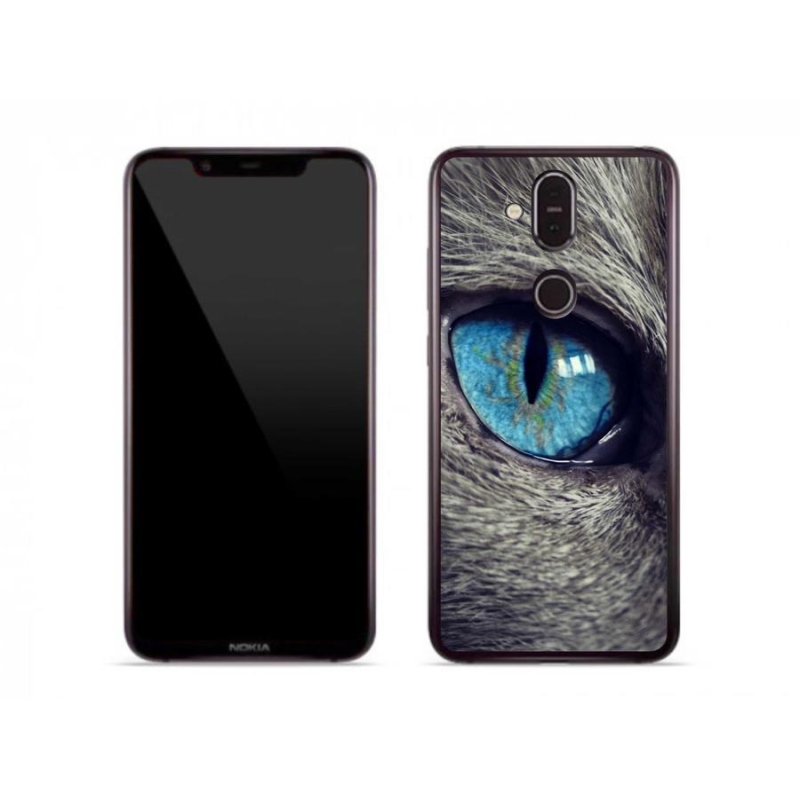 Gél tok mmCase a Nokia 8.1 készülékhez - kék macskaszem