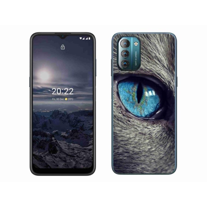 Gél tok mmCase a Nokia G11/G21 készülékhez - kék macskaszem