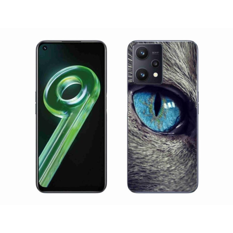 Gél tok mmCase a Realme 9 5G készülékhez - kék macskaszem