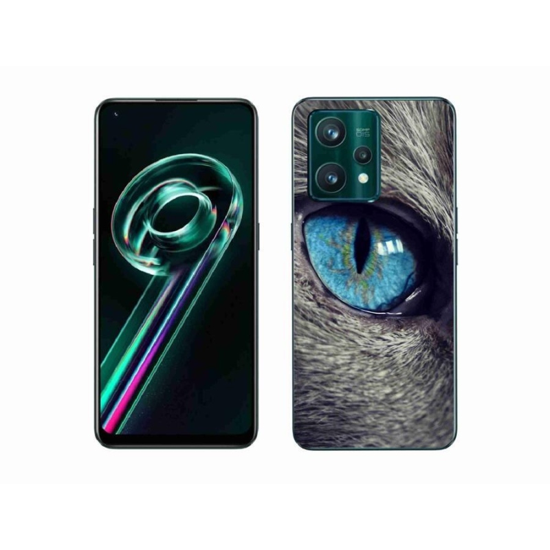 Gél tok mmCase a Realme 9 Pro+ 5G készülékhez - kék macskaszem