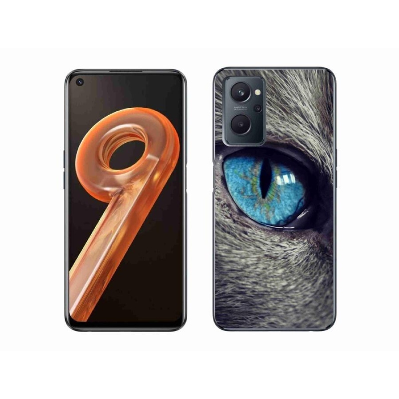 Gél tok mmCase a Realme 9i készülékhez - kék macskaszem