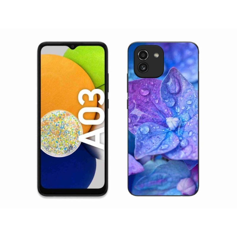 Gél tok mmCase a Samsung Galaxy A03-hoz - lila virág