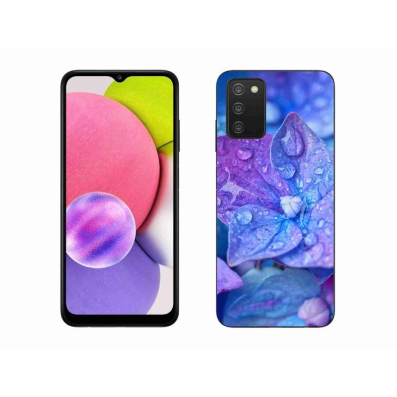 Gél tok mmCase Samsung Galaxy A03s (166.6 x 75.9 x 9.1) - lila virág
