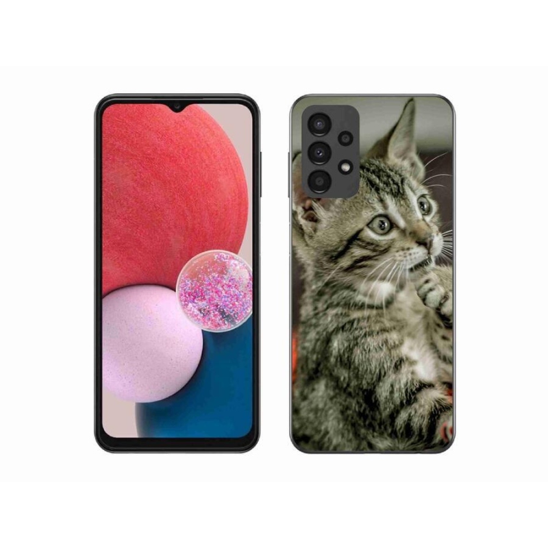 Gél tok mmCase a Samsung Galaxy A13 4G készülékhez - aranyos macska