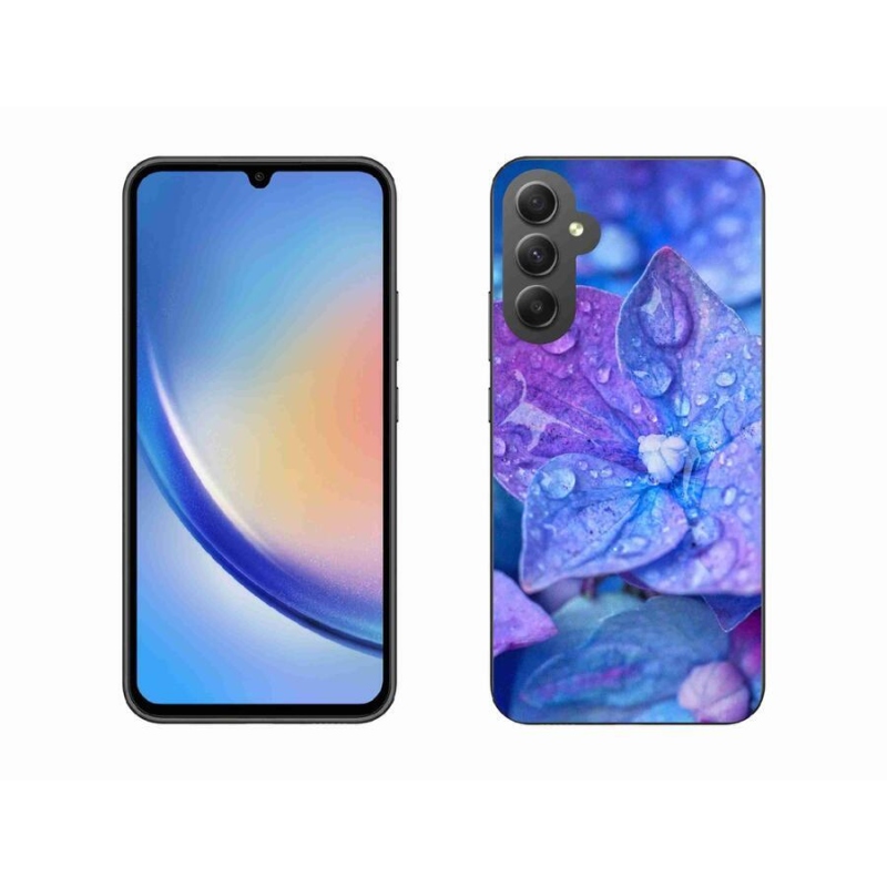 Gél tok mmCase a Samsung Galaxy A34 5G készülékhez - lila virág