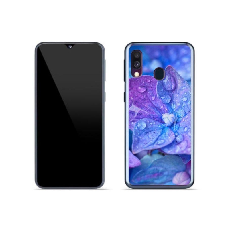 Gél tok mmCase a Samsung Galaxy A40 készülékhez - lila virág