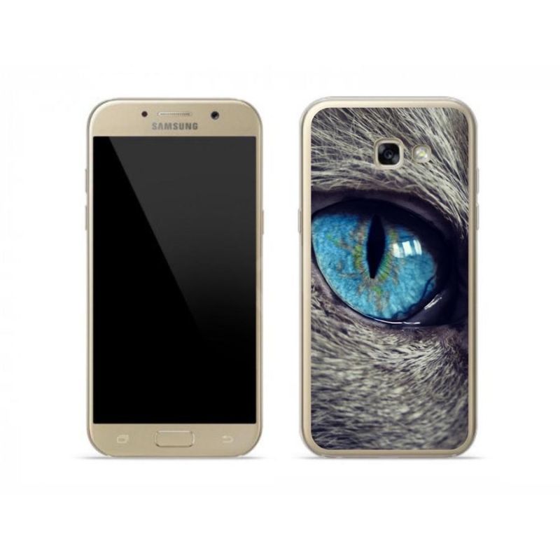 Zselés tok mmCase Samsung Galaxy A5 (2017) - kék macskaszem
