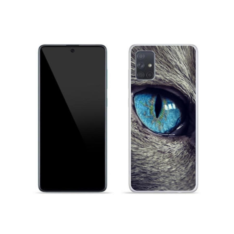 Gél tok mmCase Samsung Galaxy A51 készülékhez - kék macskaszem