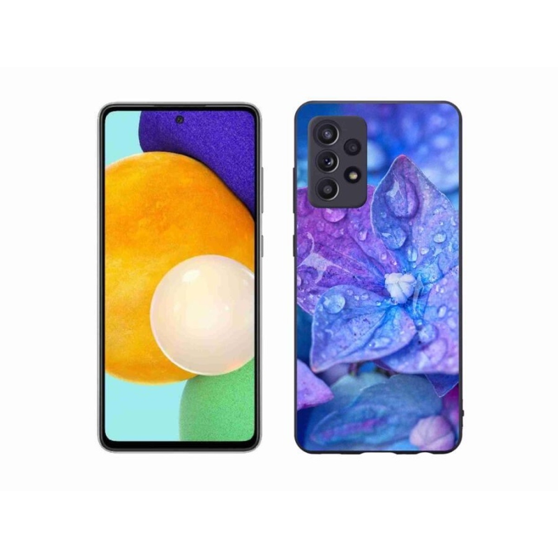 Gél tok mmCase a Samsung Galaxy A52/A52 5G készülékhez - lila virág