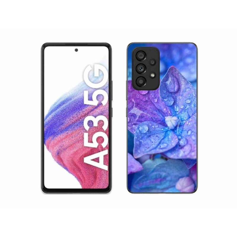 Gél tok mmCase a Samsung Galaxy A53 5G készülékhez - lila virág