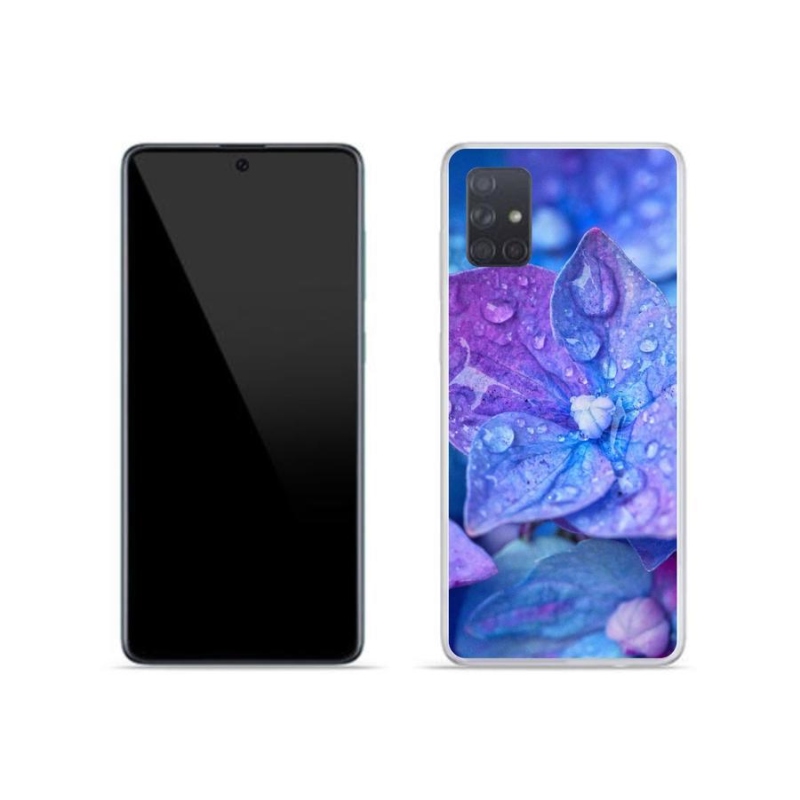 Gél tok mmCase a Samsung Galaxy A71 készülékhez - lila virág