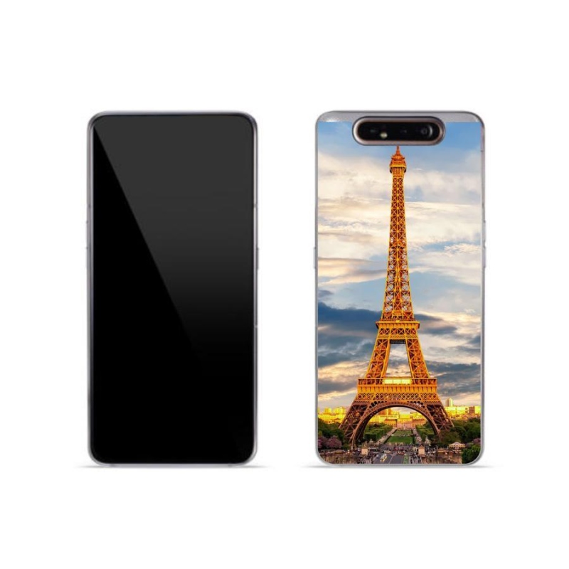 Gél tok mmCase a Samsung Galaxy A80 készülékhez - eiffel torony 3