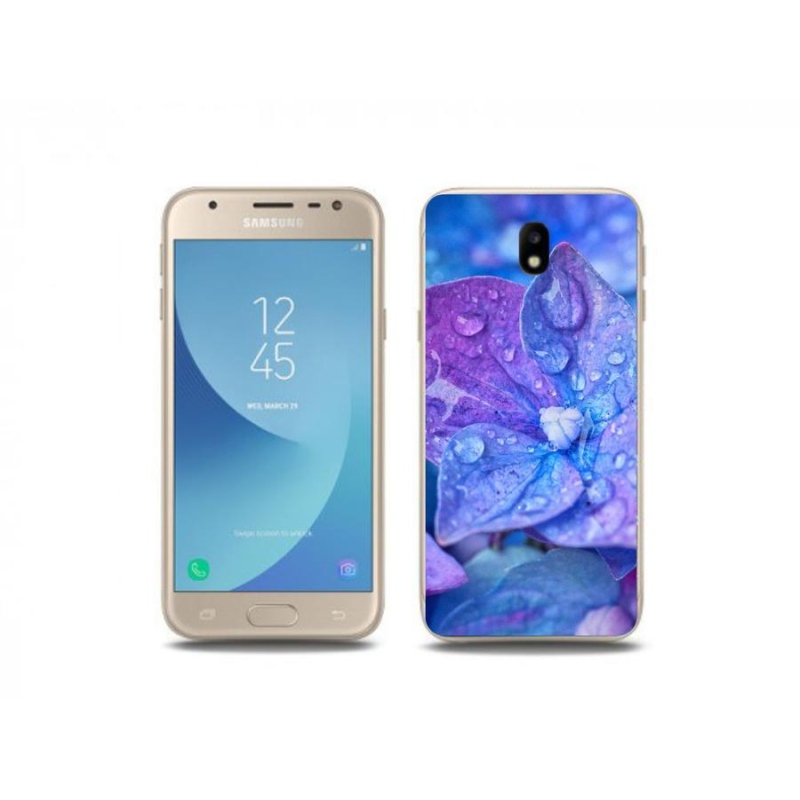 Gél tok mmCase Samsung Galaxy J3 (2017) - lila virág