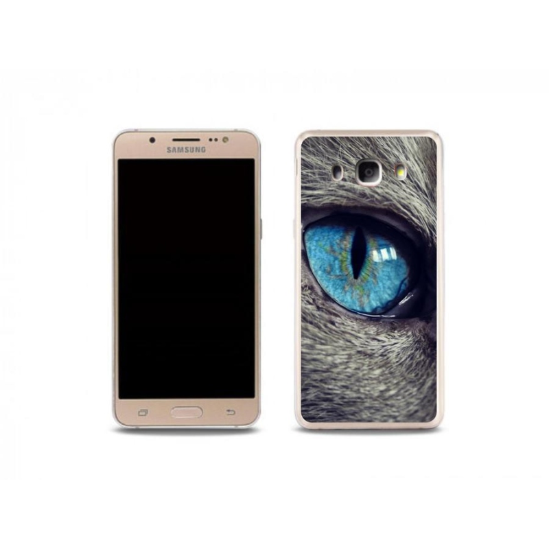 Zselés tok mmCase Samsung Galaxy J5 (2016) - kék macskaszem