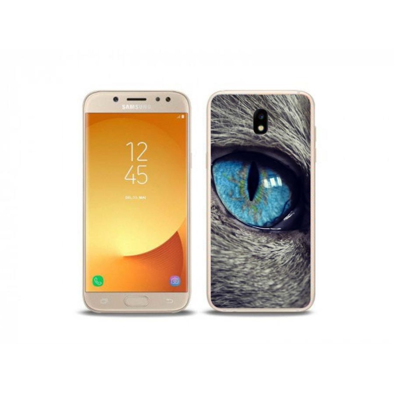 Zselés tok mmCase Samsung Galaxy J5 (2017) - kék macskaszem
