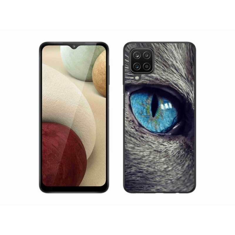 Gél tok mmCase Samsung Galaxy M12 készülékhez - kék macskaszem