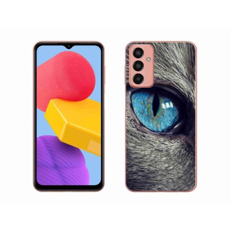 Gél tok mmCase Samsung Galaxy M13 készülékhez - kék macskaszem
