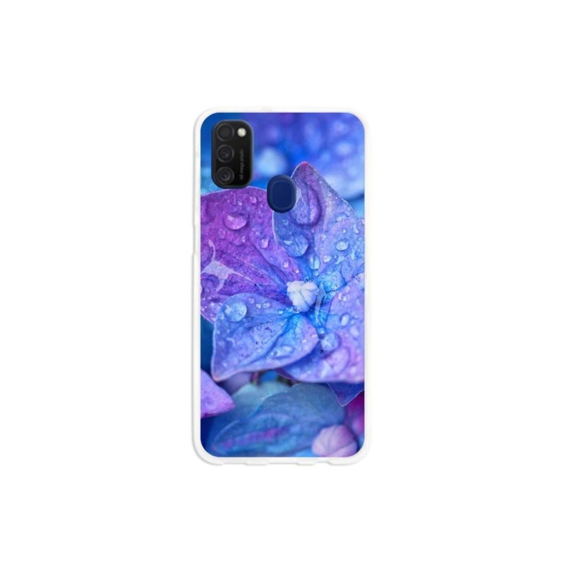 Gél tok mmCase a Samsung Galaxy M21 készülékhez - lila virág