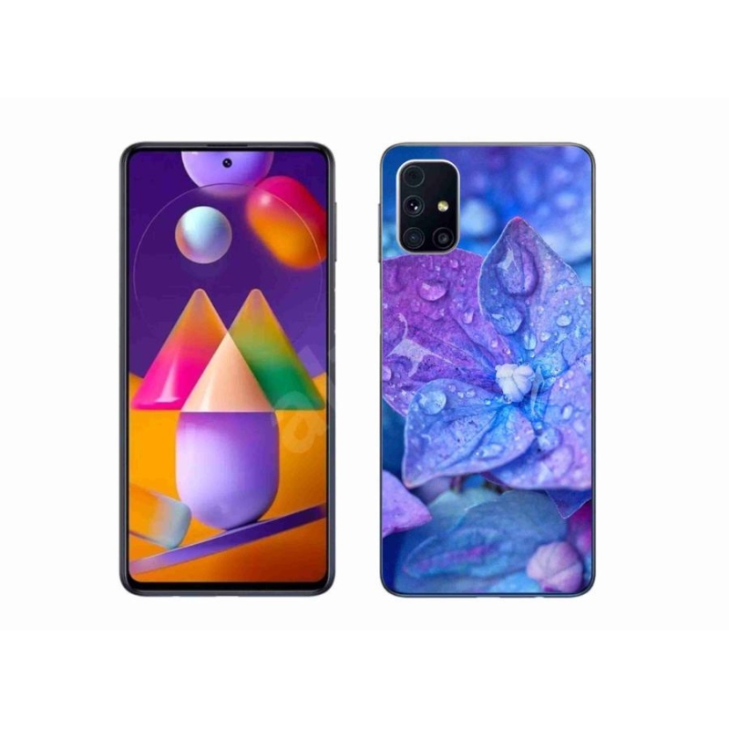 Gél tok mmCase Samsung Galaxy M31s készülékhez - lila virág