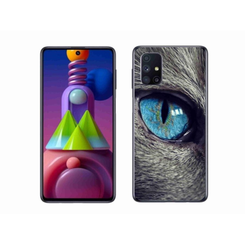 Gél tok mmCase Samsung Galaxy M51 készülékhez - kék macskaszem