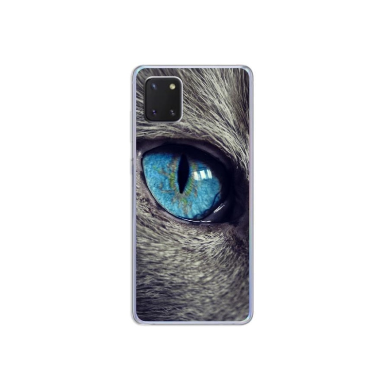 Gél tok mmCase Samsung Galaxy Note 10 Lite készülékhez - kék macskaszem